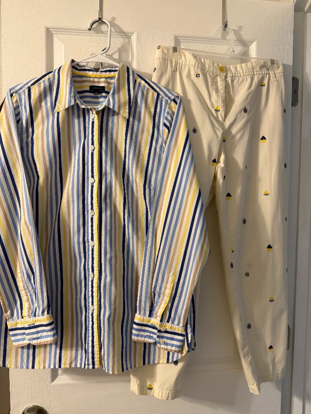 Talbot's Chinos and Button Down, Size L/14WP